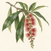 Pencil study of Barringtonia acutangula