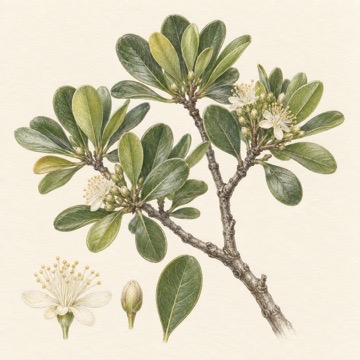 Pencil botanical study of Bucida buceras