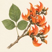 Pencil study of Butea monosperma
