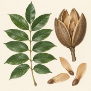 Pencil study of Swietenia macrophylla